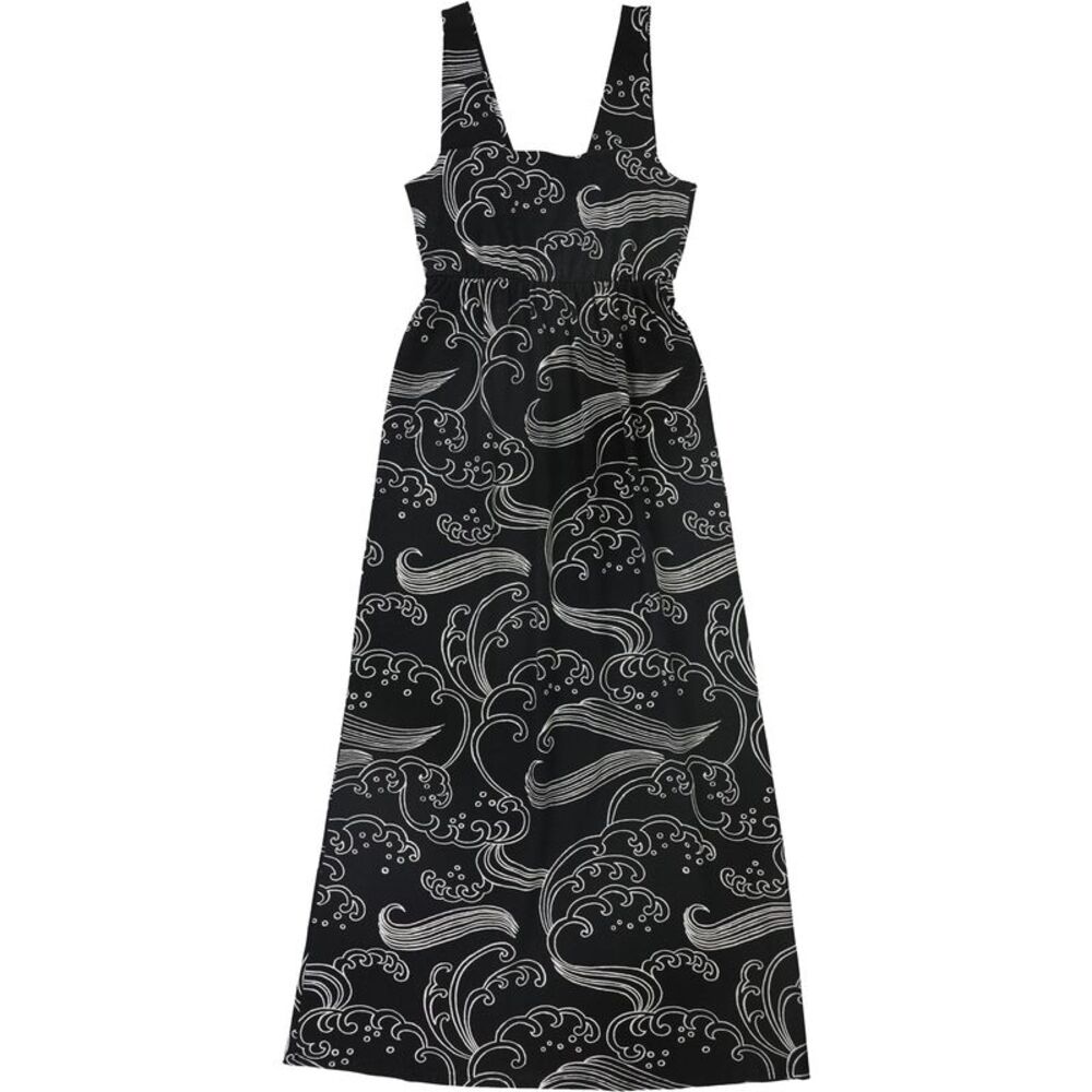 A-Line Womens Wave A-line Dress, Black, Petite, PXS, DM